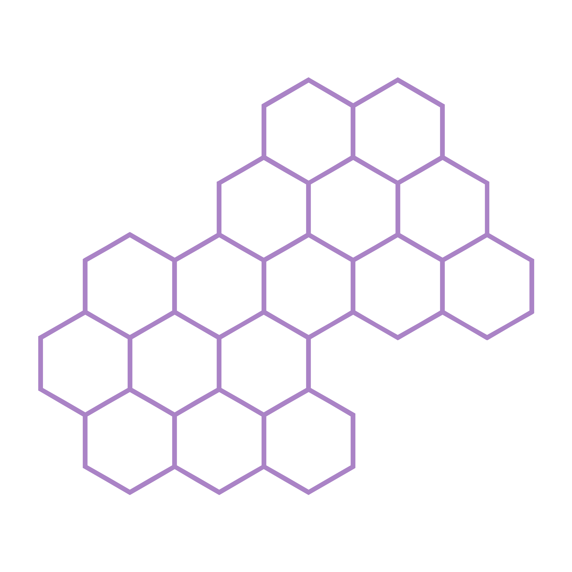 Hexagonal pattern in purple.