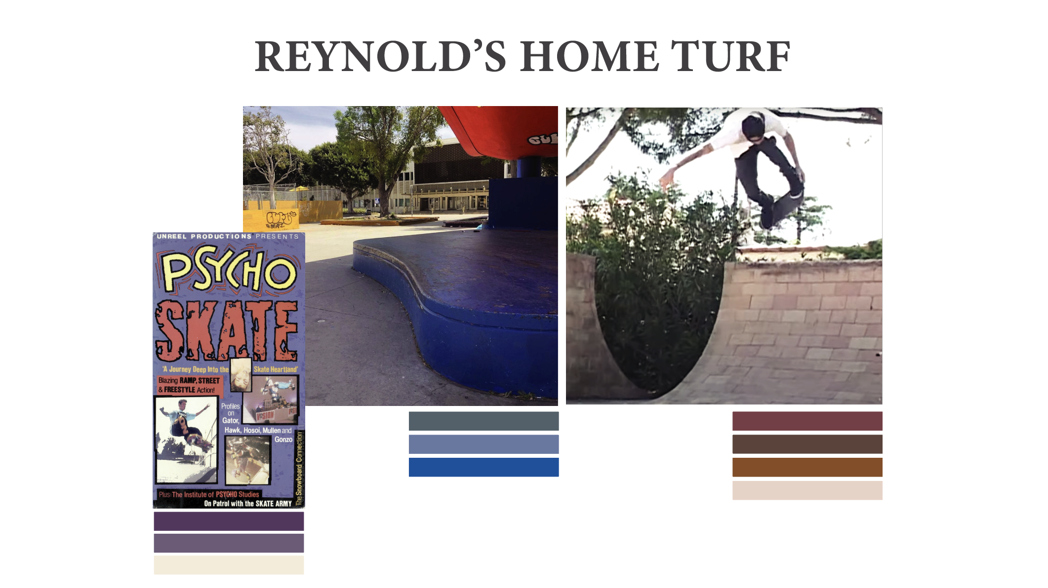 Andrew has shared that watching Gonz kickflip into a bank in Psycho Skate sparked his passion for skating as a kid. Originally from Florida, he now calls North Hollywood his home turf—a place that shapes his style and approach. The color and material