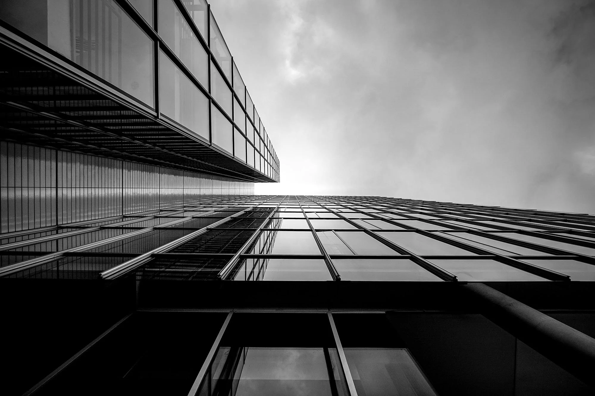 Modern building exterior representing System Partners healthcare advisory firm