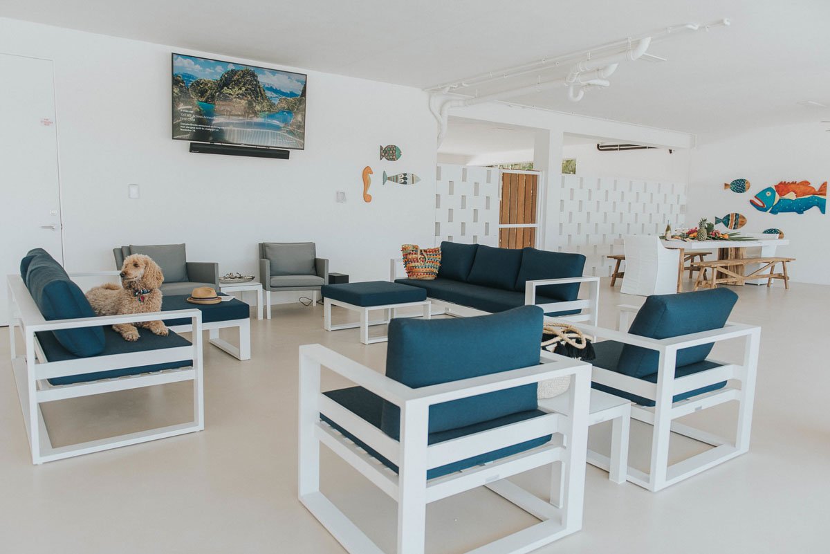 Private pool at a luxury Florida Keys vacation rental in Marathon with palm trees and canal views