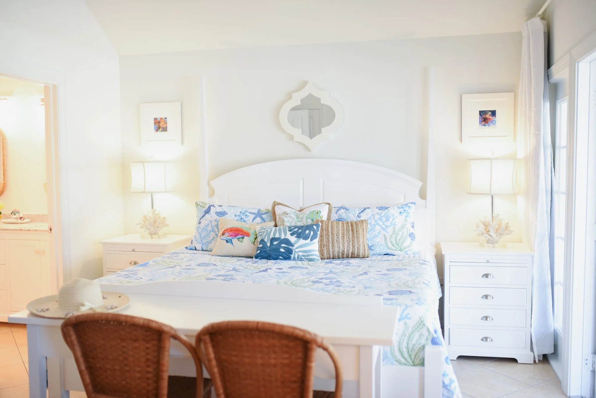 Waterfront townhome at Indigo Reef Marina in Marathon Florida Keys with boat slip access Master Bedroom 