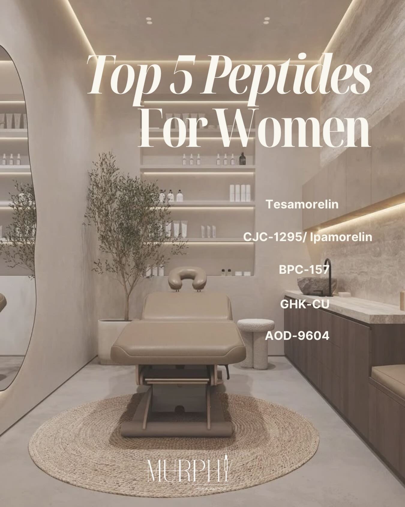 ✨ 5 Peptides Every Woman Should Know About ✨ 
If you&rsquo;ve been curious about peptides but don&rsquo;t know where to start, here&rsquo;s a powerful lineup that supports fat loss, hormones, recovery, and overall vitality.

💉 Tesamorelin &ndash; Bo