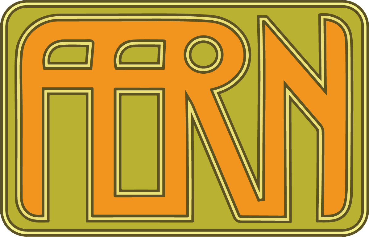 Merch designs for Fern, an Asheville-based band