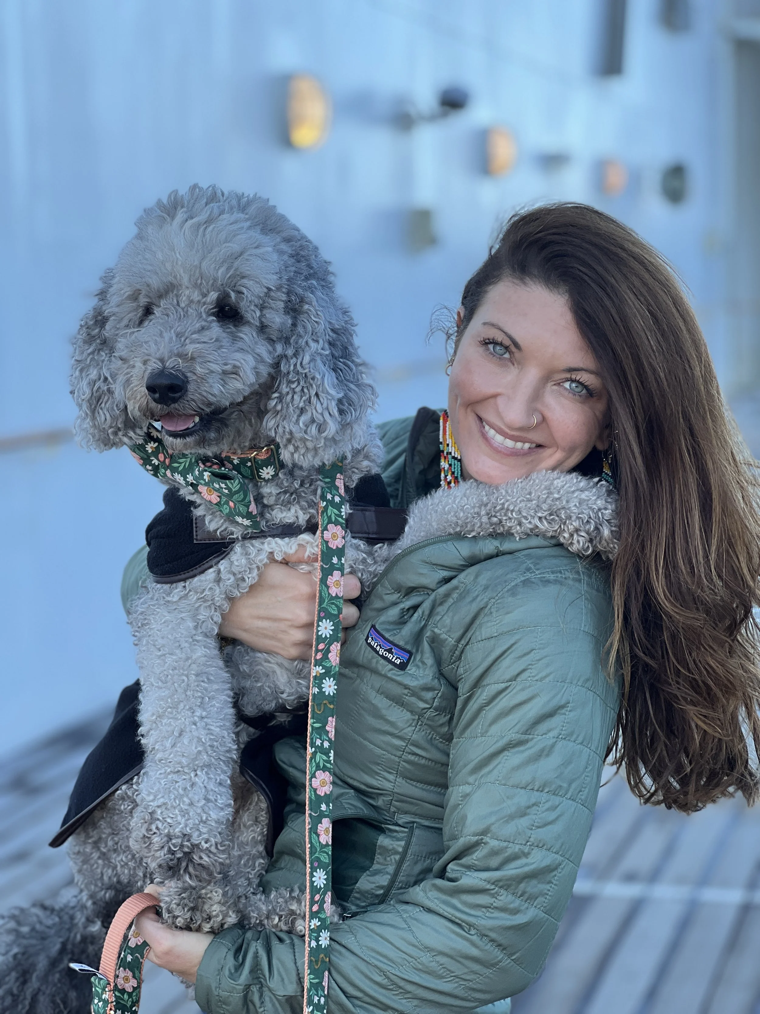 Jen Guyton, National Geographic photographer and coach, and her dog Joey.