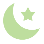 Green moon and star icon symbolizing more restful nights after sleep apnea treatment at Northwest Ohio Sleep Solutions in Maumee Ohio