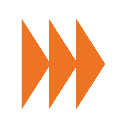 Three orange arrows pointing to the right.