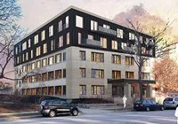 New east side apartment building is green from top to bottom