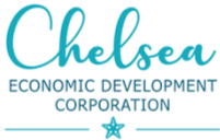 Chelsea Economic Development Corporation logo with teal text and a star icon.