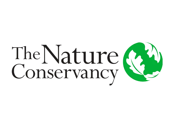The logo of The Nature Conservancy with black text and a green globe illustration on the right.