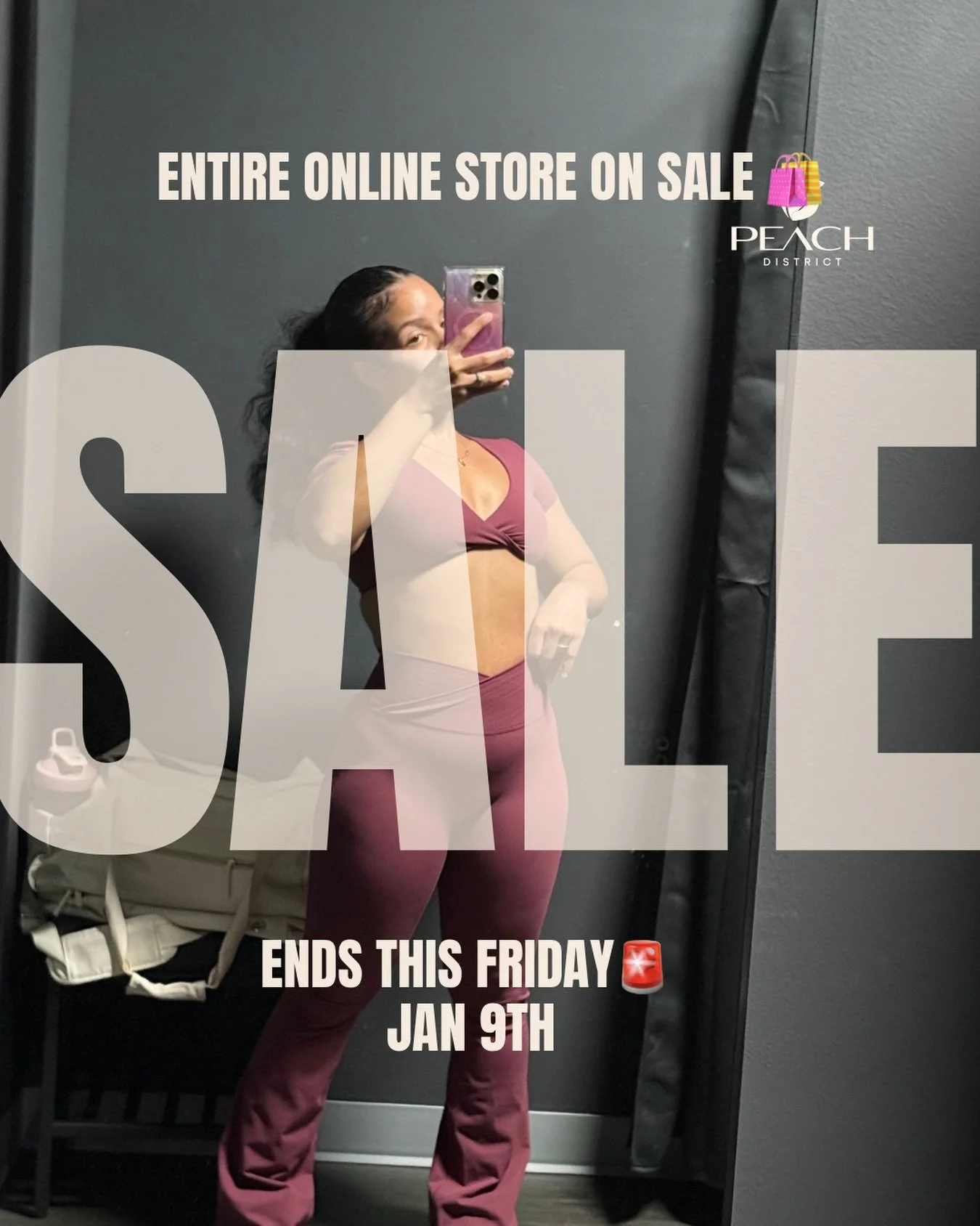 Our grand opening sale ENDS FRIDAY 🚨

Now is the best time to take advantage of savings and to get BONUS savings when you use code NEWPEACH at checkout 🛒🍑

Restock and revamp your 2026 workout wardrobe &amp; shop the sale 🛍️ 
Click the link in th