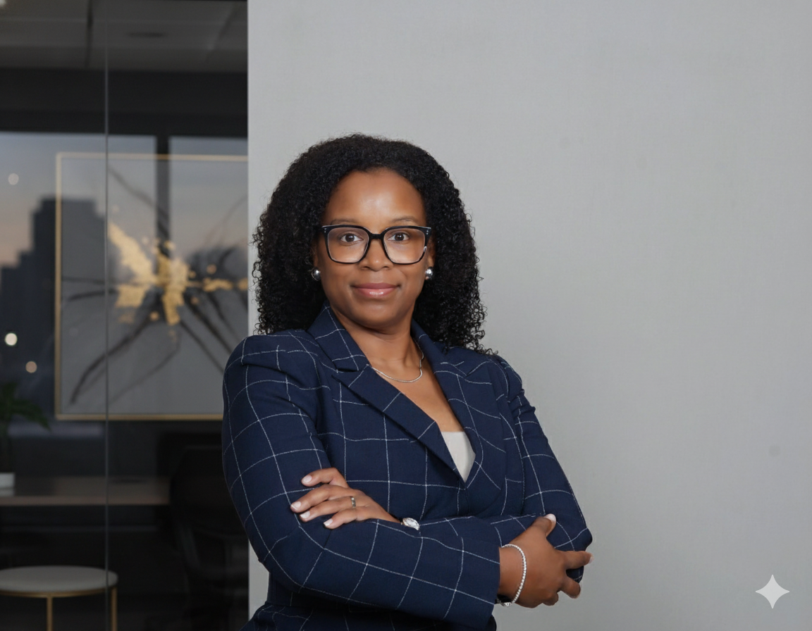 Federal Defense Attorney Jamilla Bynog posing in front of a wall.