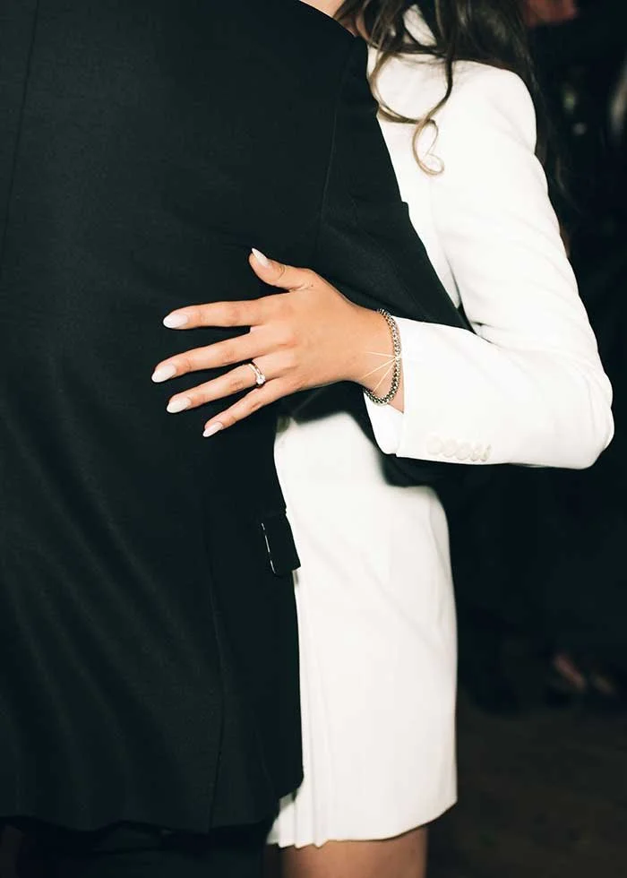 Bride and groom with wedding ring close-up shot