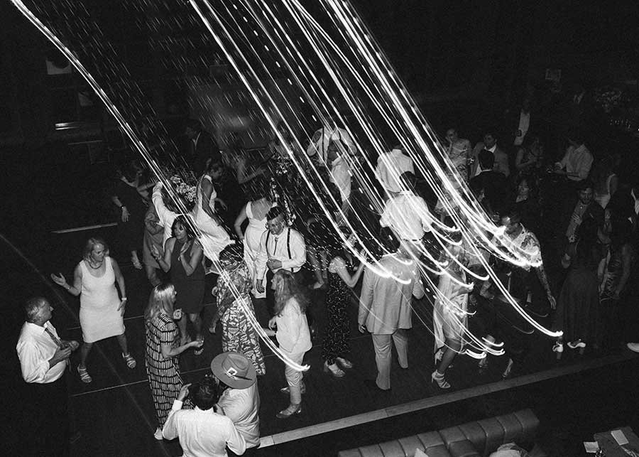 People dancing at a Montana wedding reception.