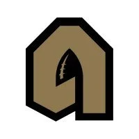 A stylized letter A with a sword integrated into the design, set against a plain background.