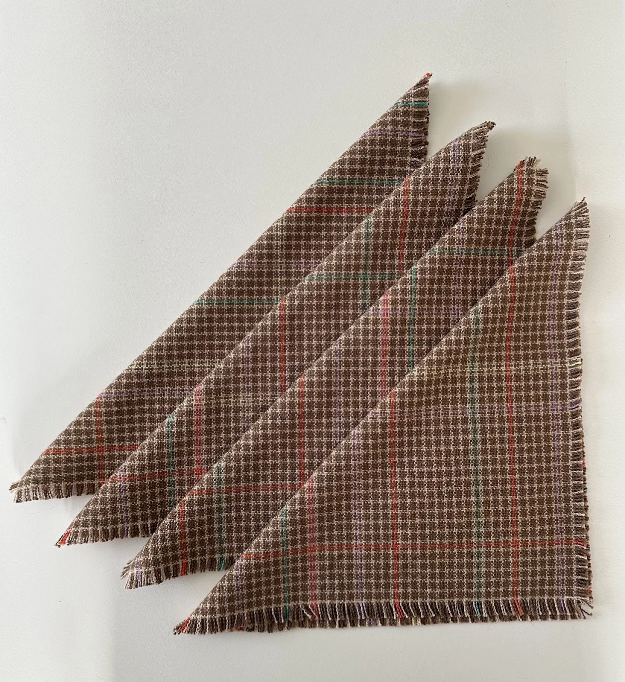 Plaid Handwoven Napkins- set of four