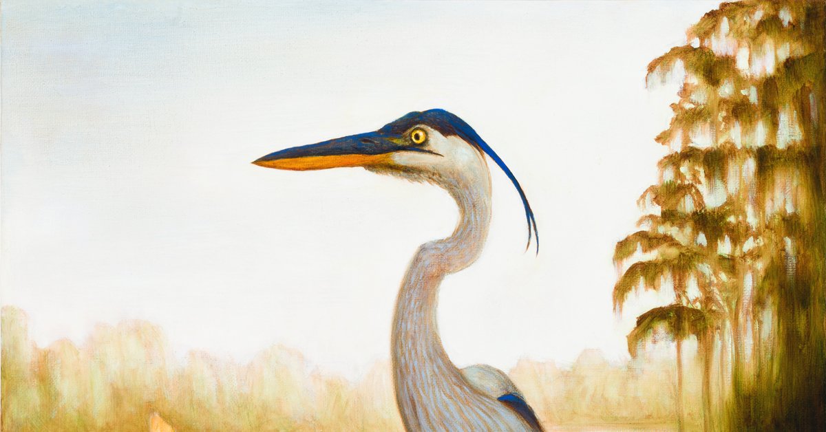 Heron at Restoration Park (detail)