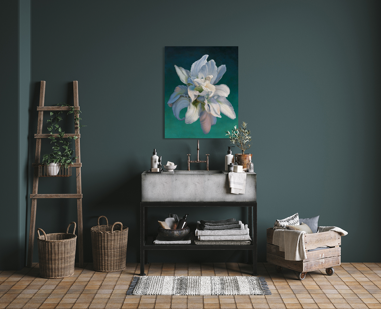 Double Lily - Giclée Canvas Print