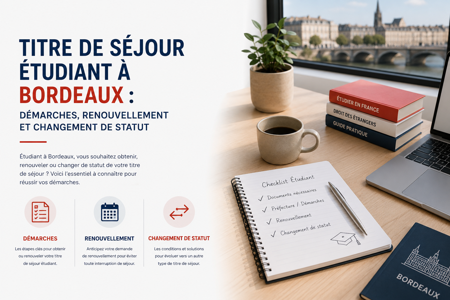 Titre de séjour étudiant à Bordeaux : démarches, renouvellement et changement de statut