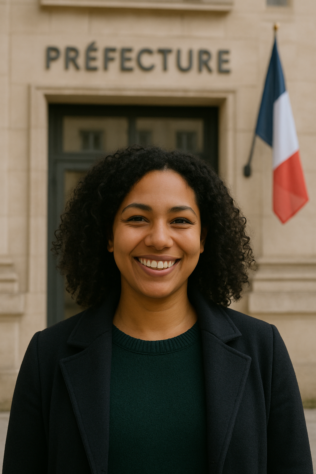 Personne devant une préfecture dans le cadre d’une démarche de naturalisation