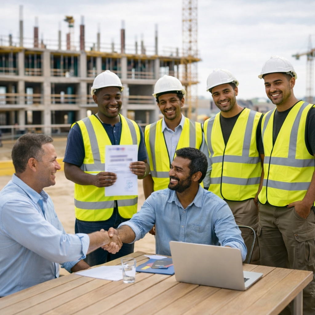 Renforcez vos équipes chantier sans stress : nous gérons vos démarches d’immigration professionnelle.