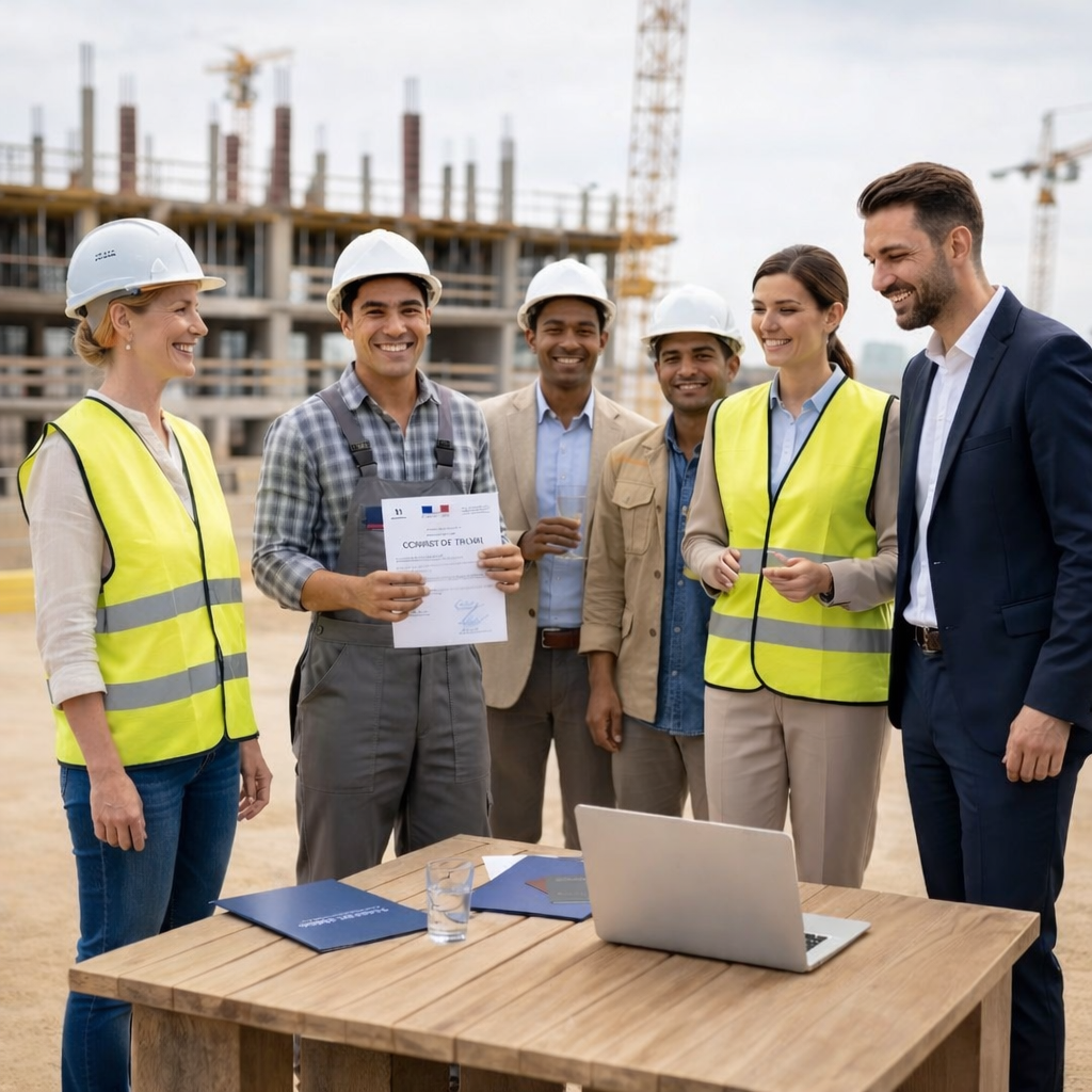 BTP : Mon Titre Français sécurise vos recrutements (autorisation de travail, titre de séjour) pour intégrer rapidement vos collaborateurs sur chantier.