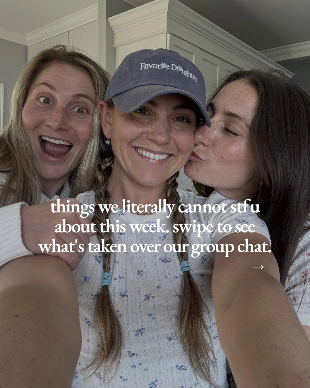our group chat has been a lot this week 💬 comment FRIDAY and we&rsquo;ll send you all the links + our free weekly newsletter where we do this every single friday!!!!😘✨

Have an amazing weekend,  Lysm. 
Alaina, Carly &amp; Julie