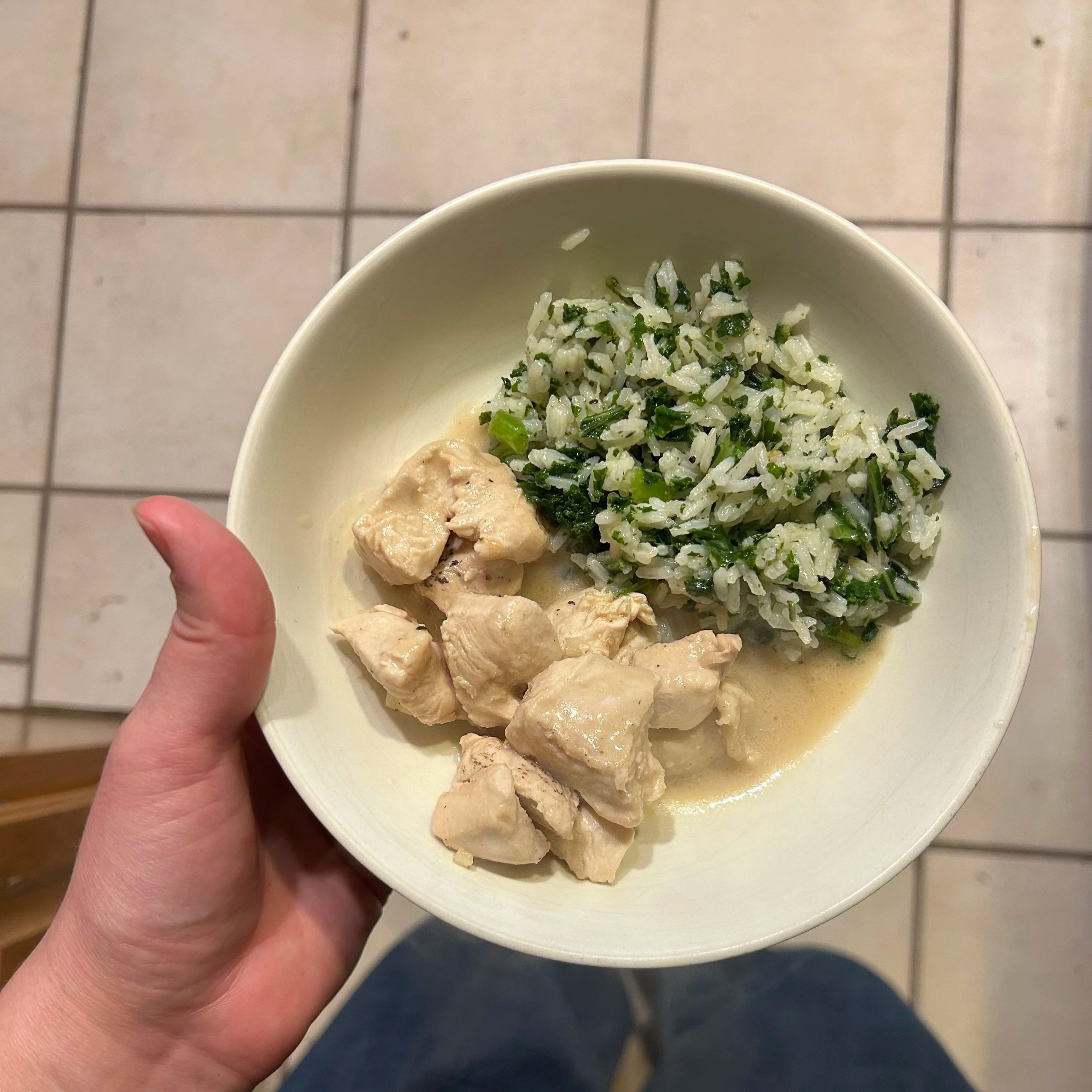 Coconut Rice Chicken Bowl with Kale