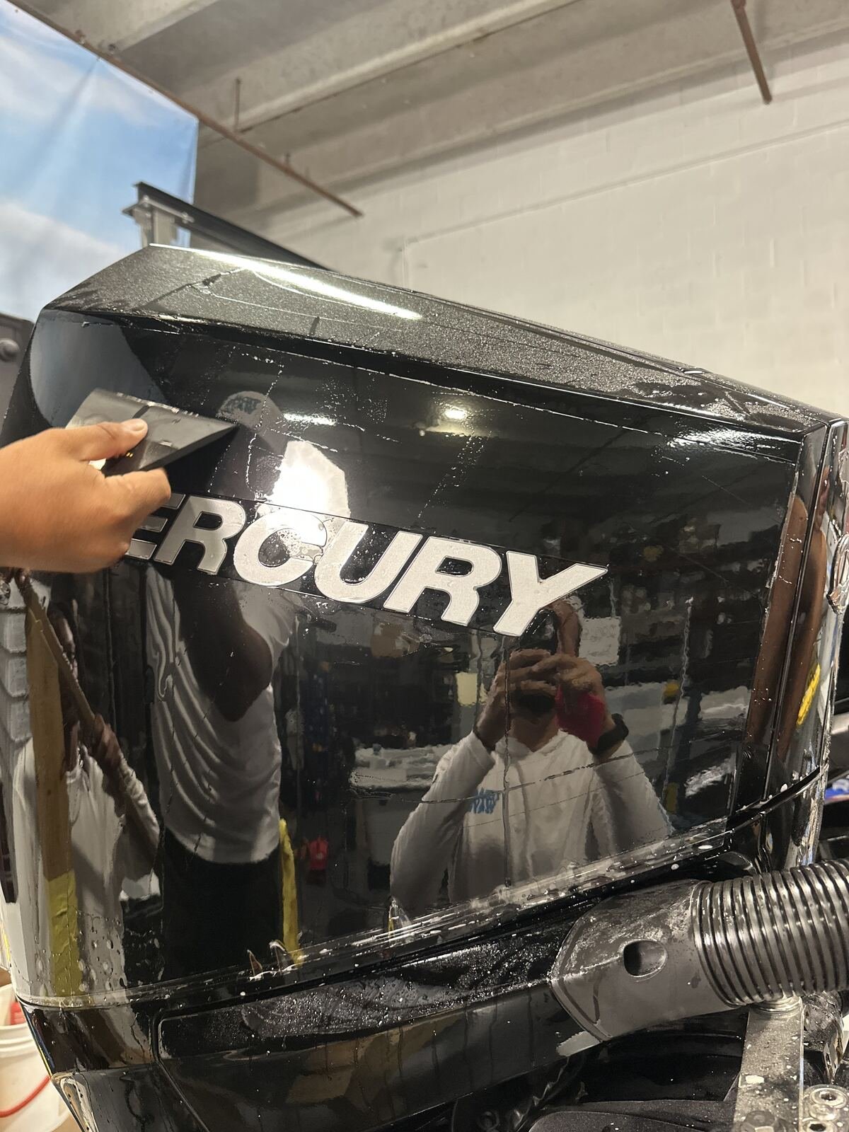 Engine cowling paint protection film install — Tidal Wave Customs