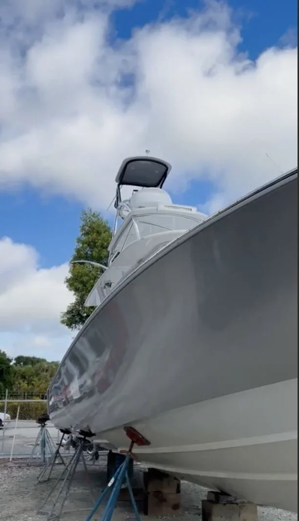 Full gray hull color change wrap — Tidal Wave Customs Palm Beach County