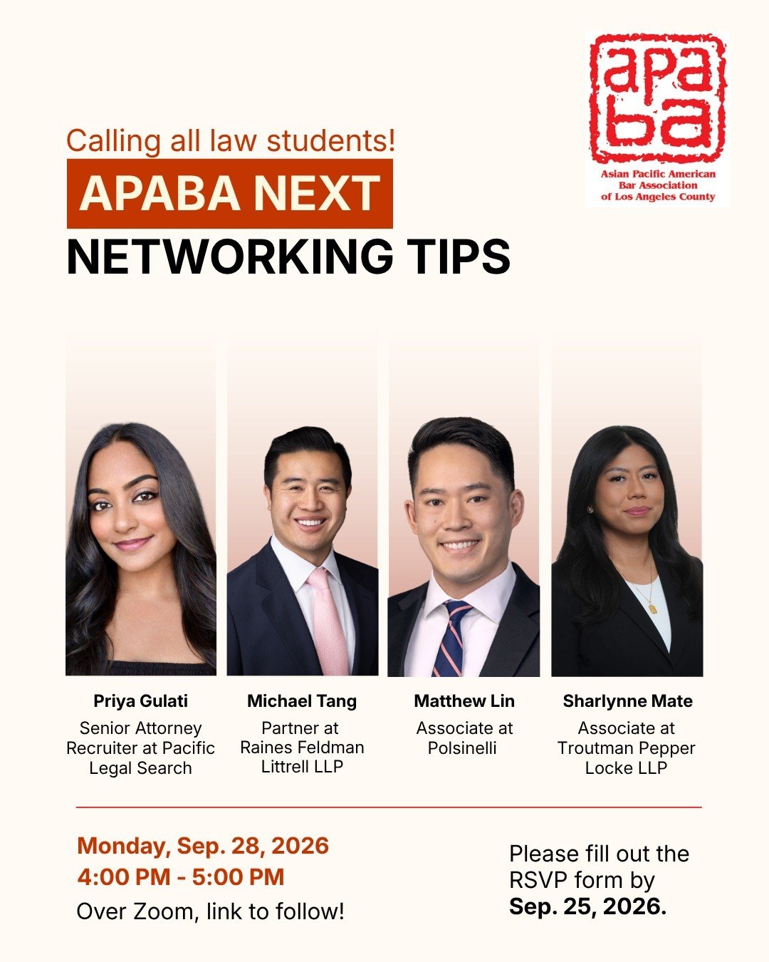 APABA NEXT Networking Tips