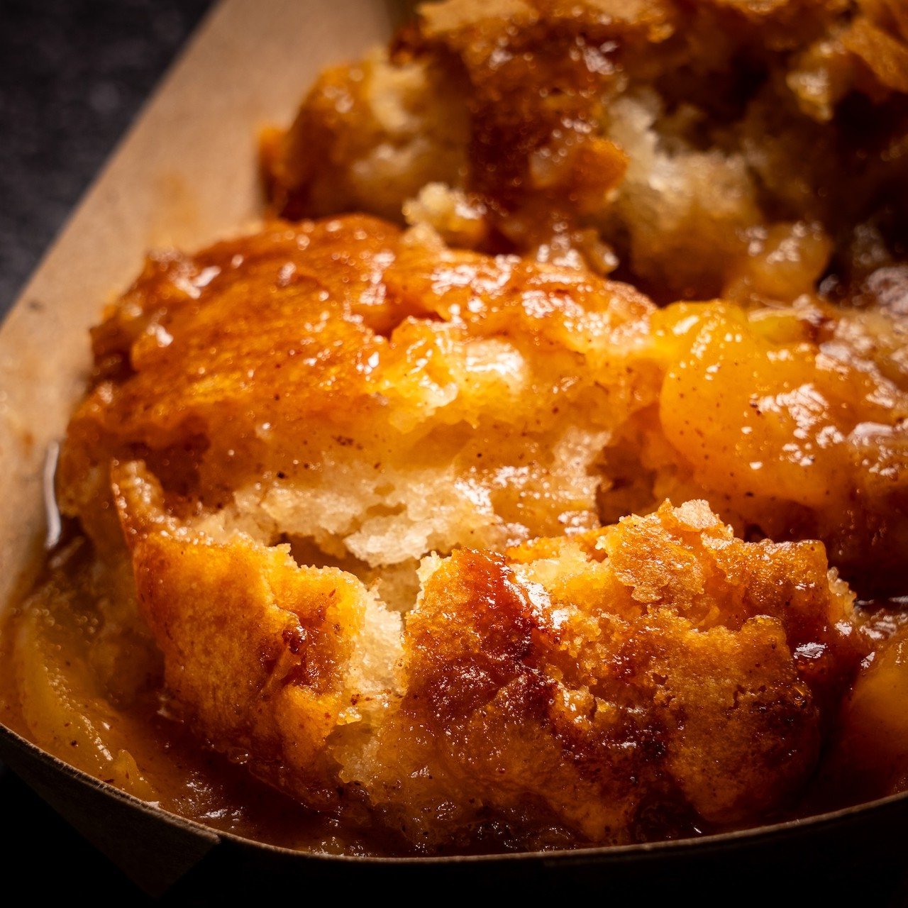 BBQ rule #1: Always leave room for dessert. 🥧 Swing by and finish strong with peach cobbler, banana pudding, and on the weekends, cherry cobbler! Something sweet tastes even better after brisket.