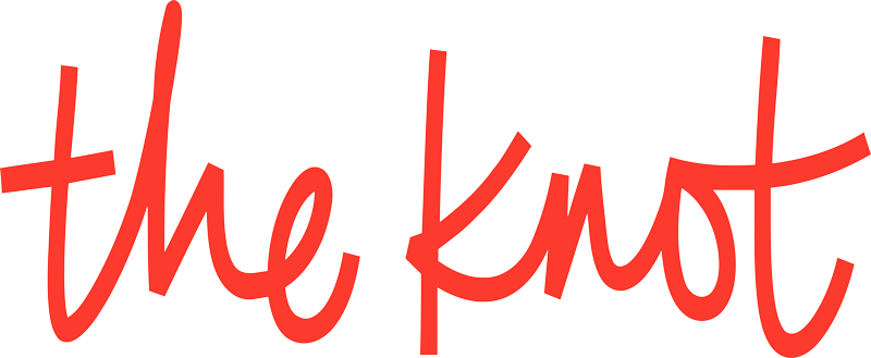 The phrase "the knot" written in red, cursive font.
