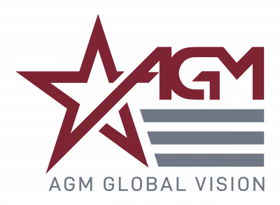 AGM Global Vision logo featuring a stylized star with a checkmark, the letters 'AGM,' and three horizontal lines beneath, with the text 'AGM GLOBAL VISION' below.