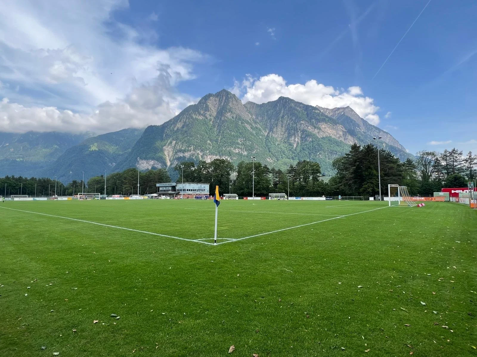 Our first-ever match in Liechtenstein: FC Balzers vs. Lugano II in the Swiss regional leagues back in May 2022. Sportplatz Rheinau is among the most picturesque grounds we've ever been to.