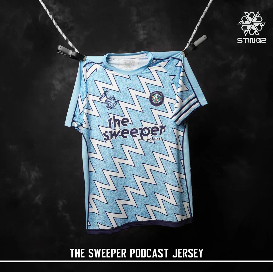 SWEEPER PODCAST SHIRT - ZIGZAG LIGHT BLUE