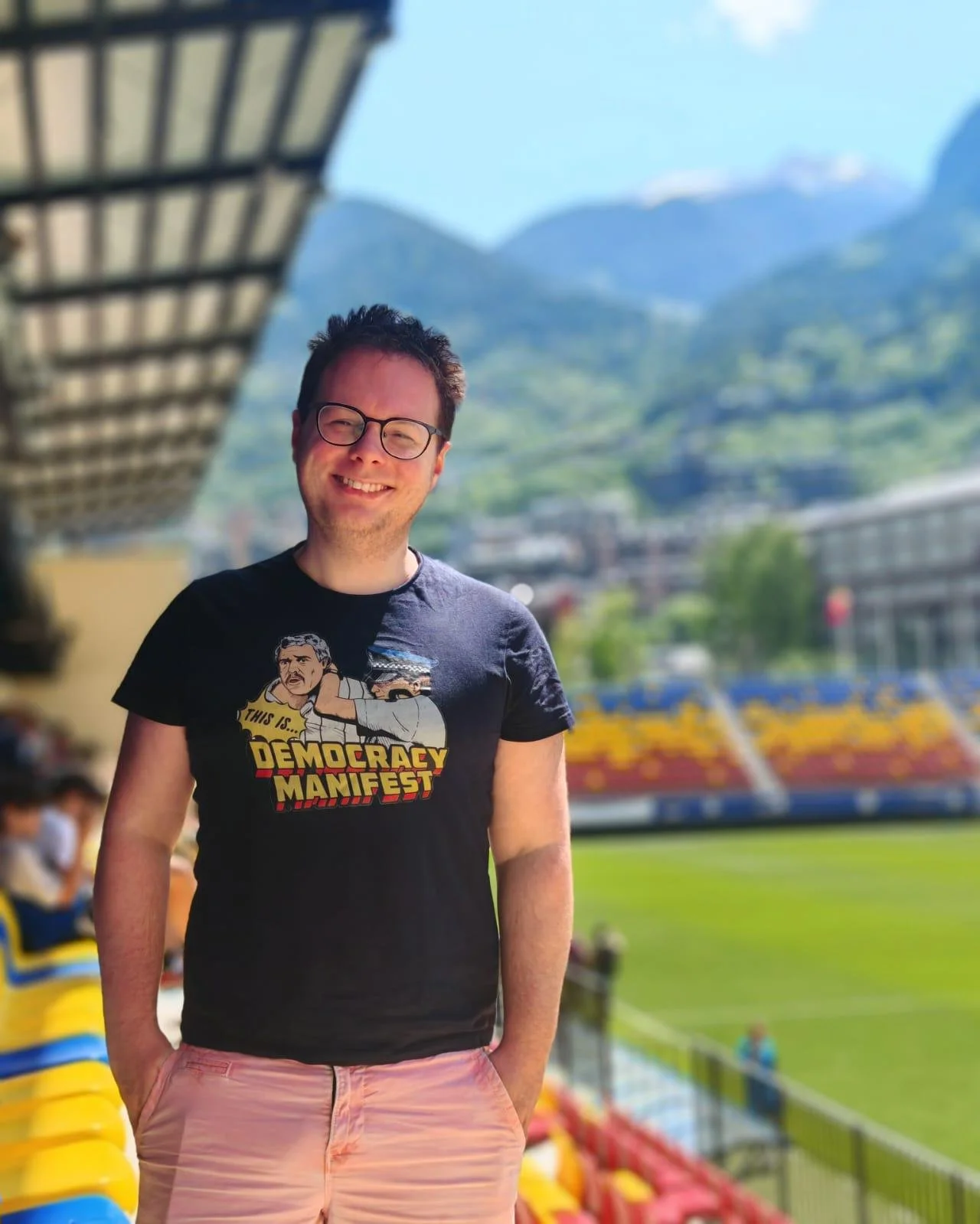 The colourful Estadi de la FAF has a capacity of 5,108 and enjoys a stunning mountain backdrop.