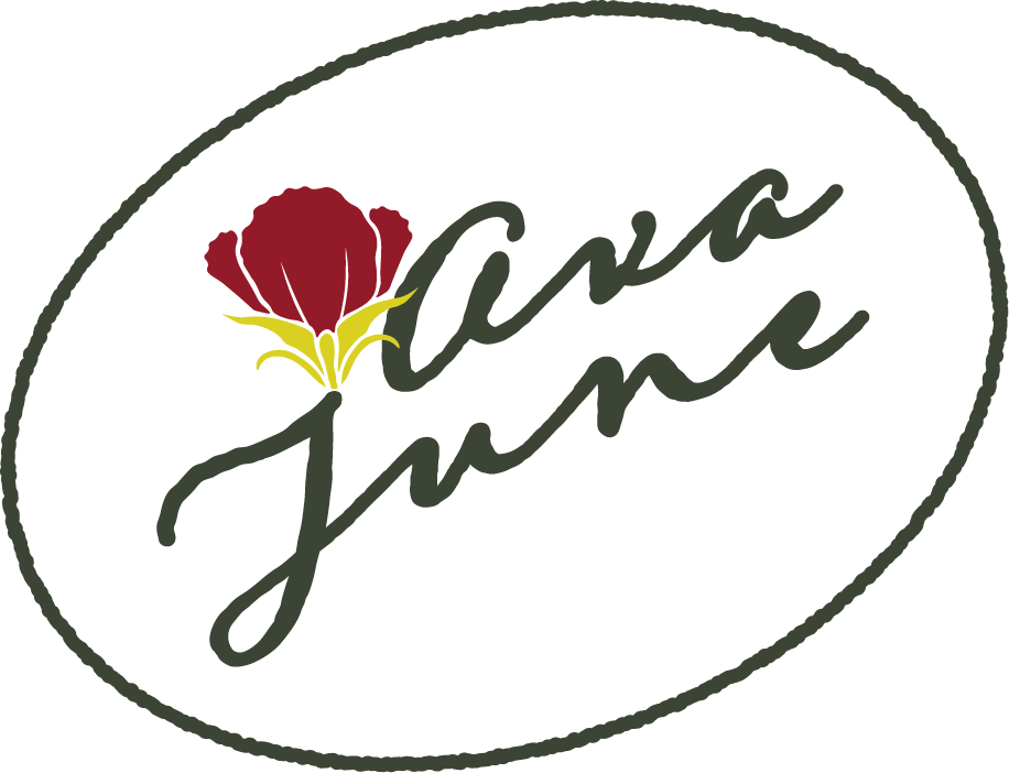 A logo featuring a red flower with yellow accents and the handwritten text "Ala Jaja" inside a green oval outline.