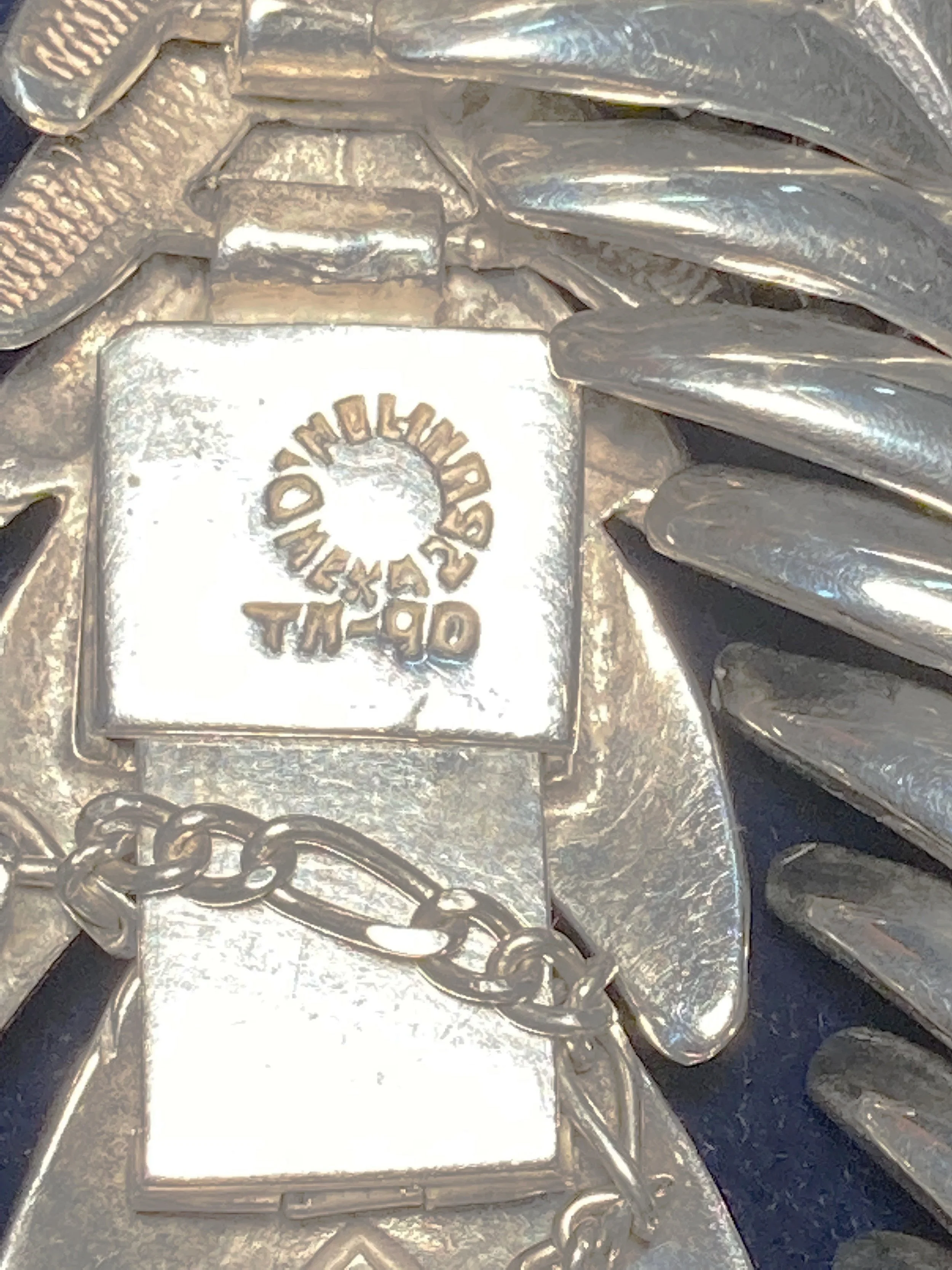 Vintage D'Molina Sterling Silver Taxco Mexico Fishbone Necklace and Bracelet