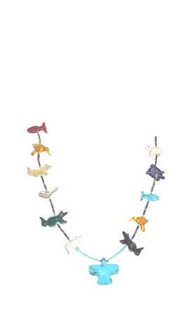 NATIVE AMERICAN FETISH NECKLACE