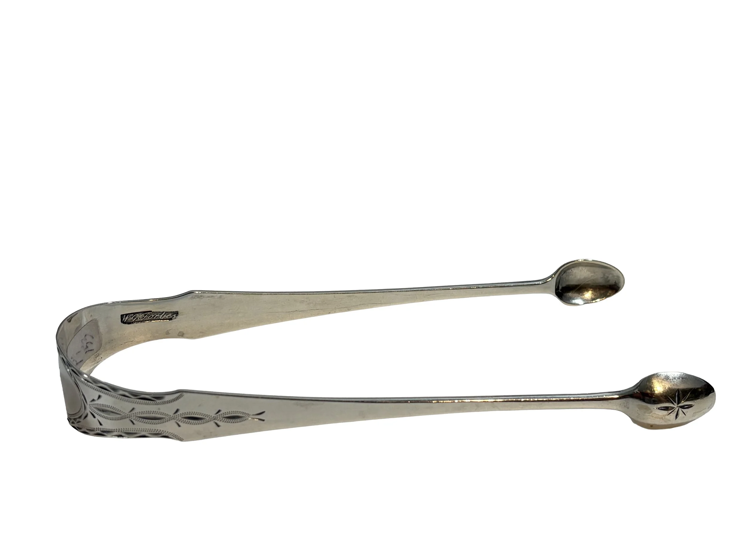 Sugar tongs by William Garret Forbes, 1751-1840, New York, NY, *Yale University Art Gallery, 1.38 ozt.