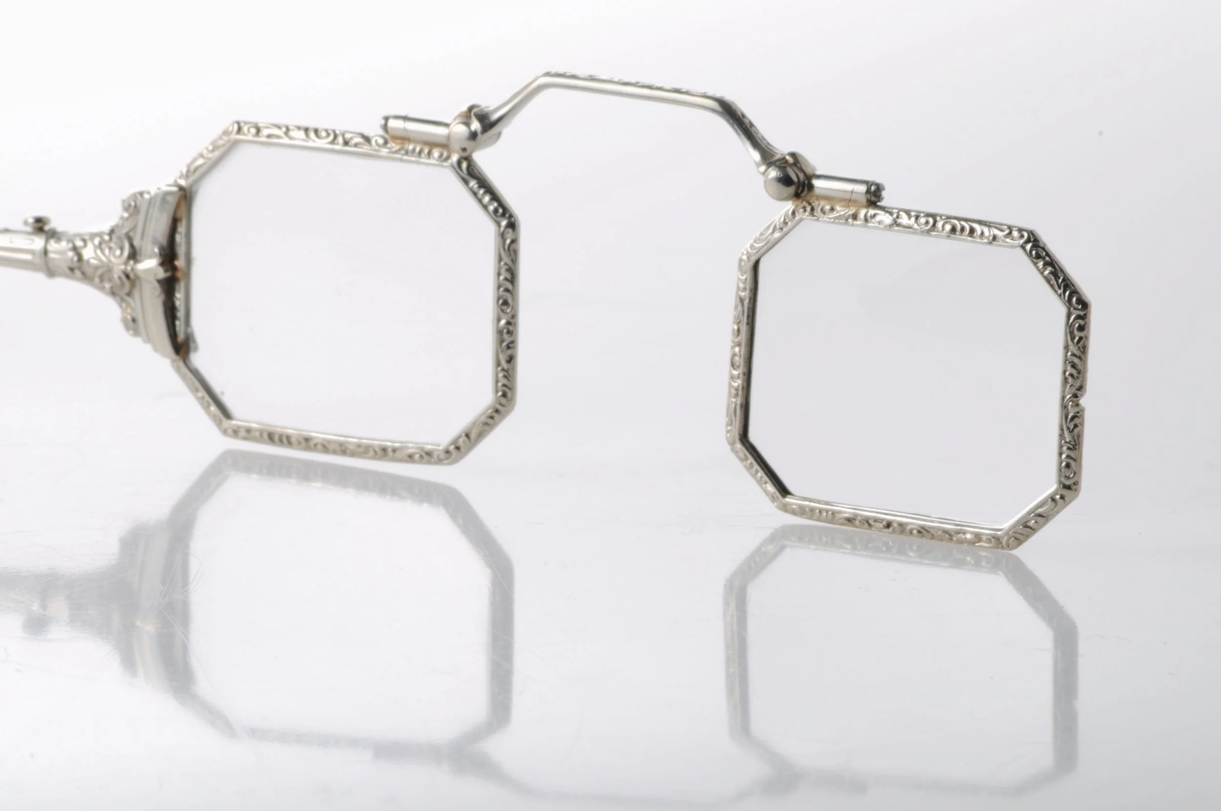 White gold lorgnette