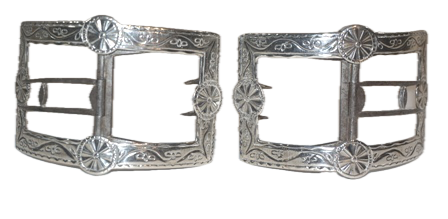 18TH CENTURY AMERICAN SILVER SHOE BUCKLES