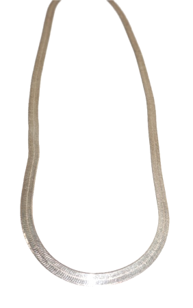 STERLING SILVER HERRINGBONE NECKLACE