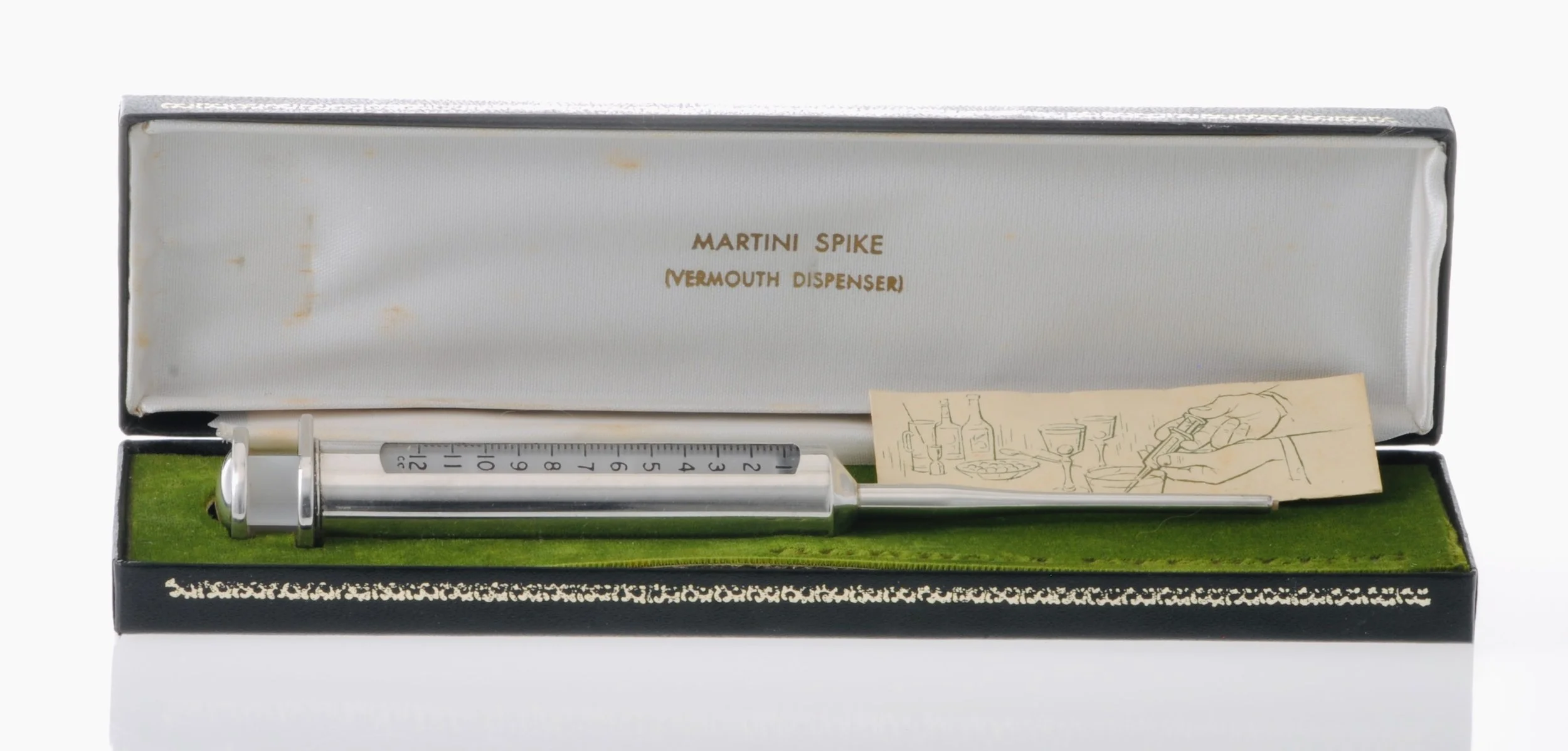 Gorham, martini spike (vermouth dispenser) in original box, sterling.