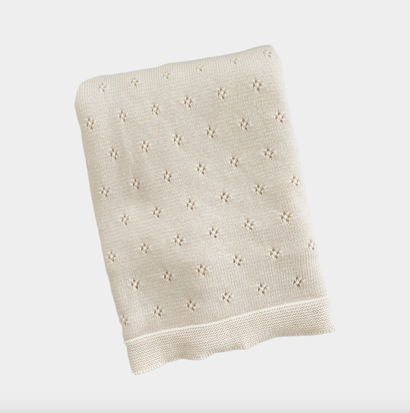 Heirloom Pointelle Blanket in Organic Cotton