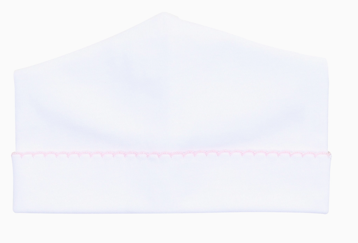 Picot Trim Baby Hat