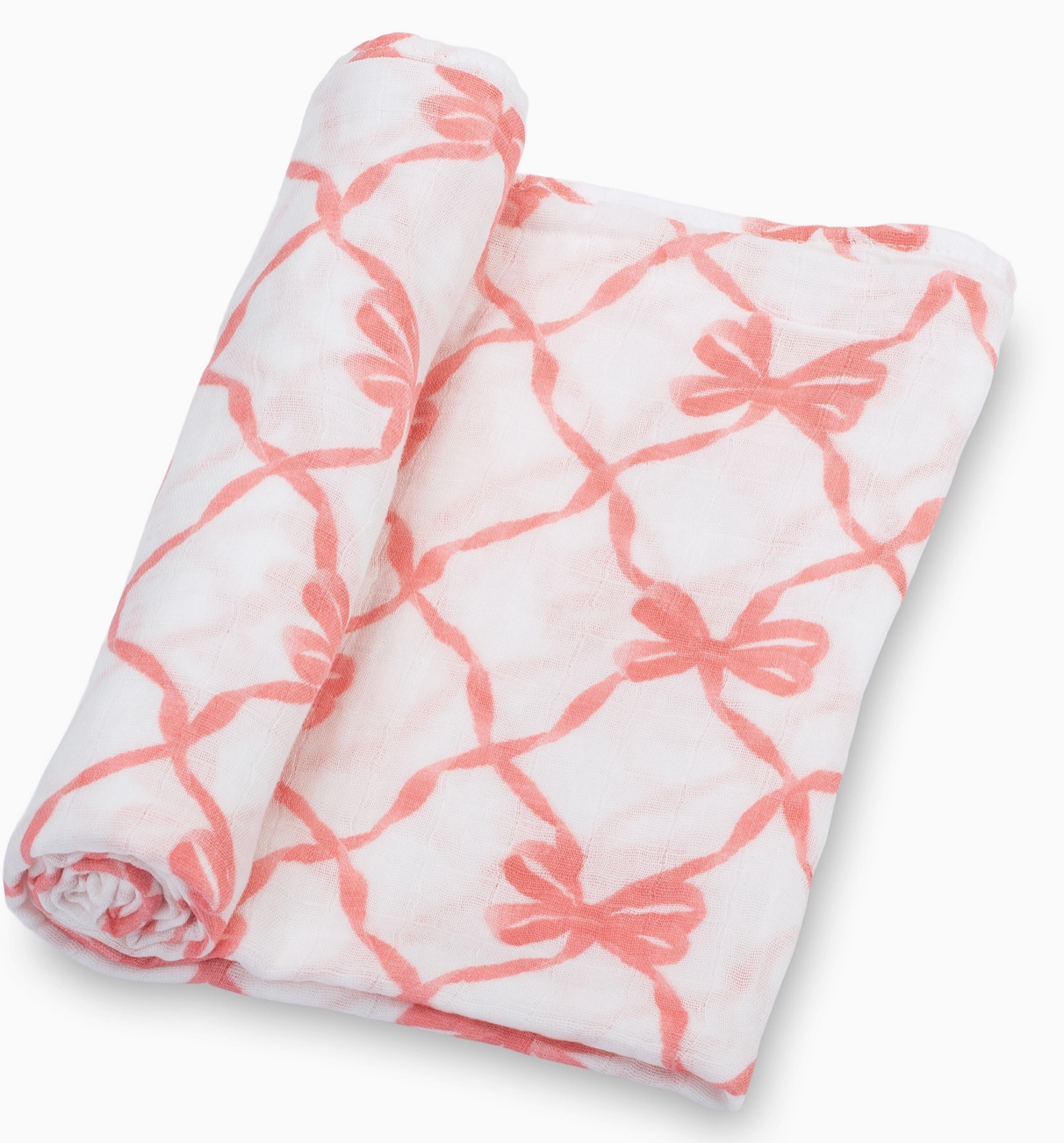 Beautiful Bows Baby Muslin Swaddle Blanket