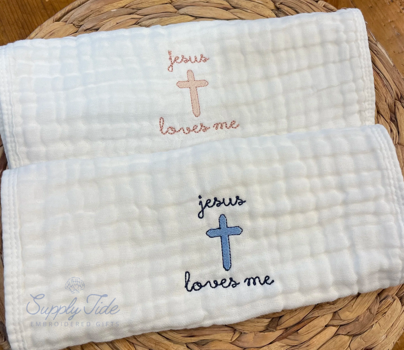Jesus Loves Me Burp Cloth