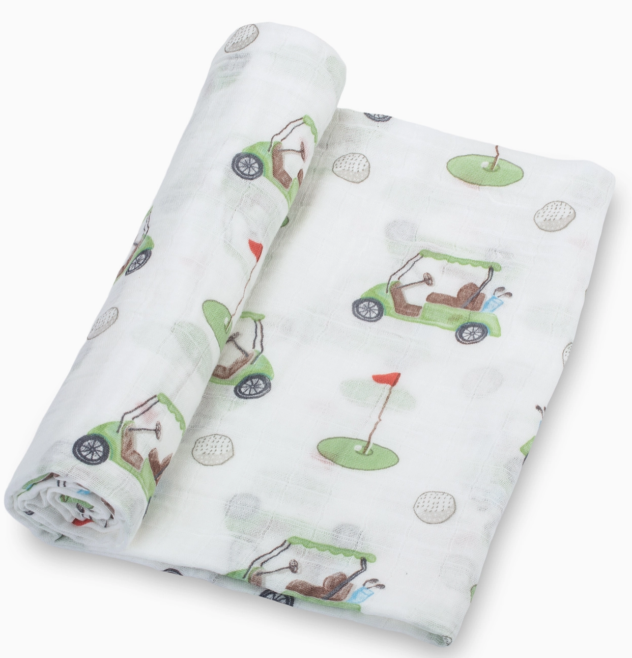 Golf Around Baby Muslin Swaddle Blanket