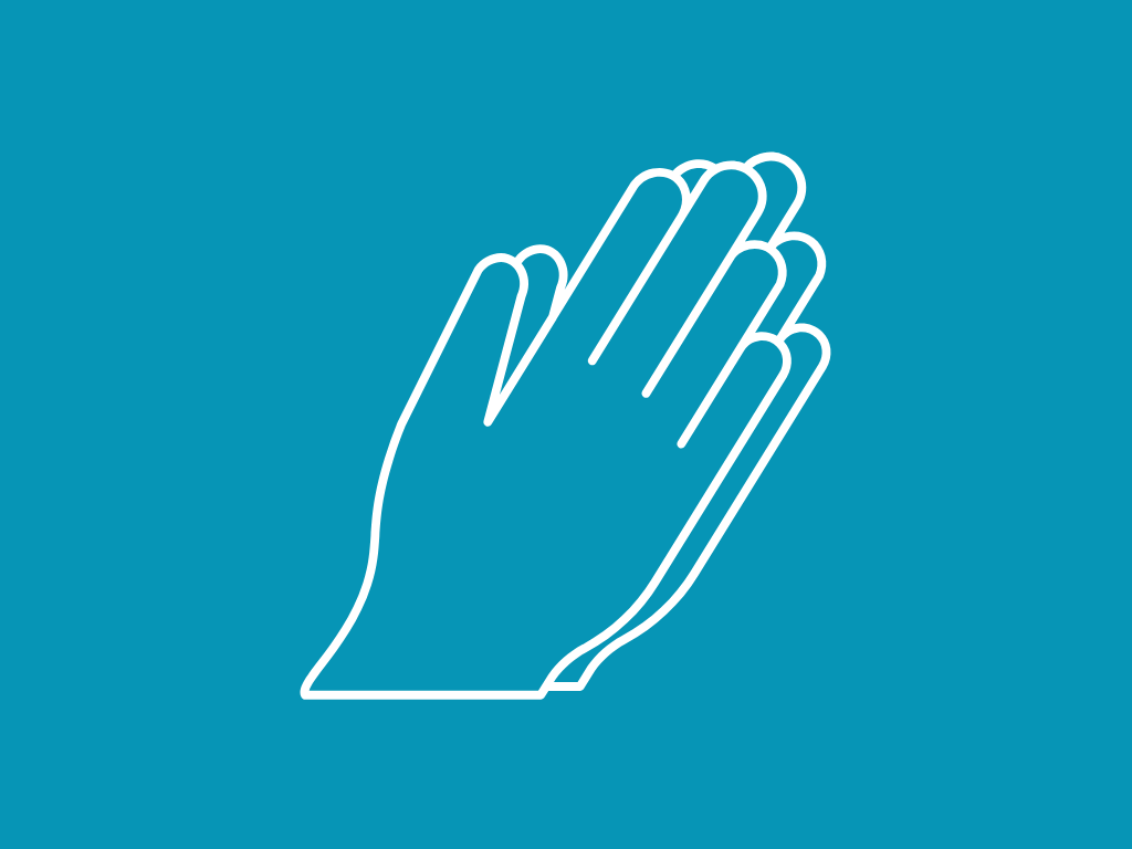 Graphic of praying hands